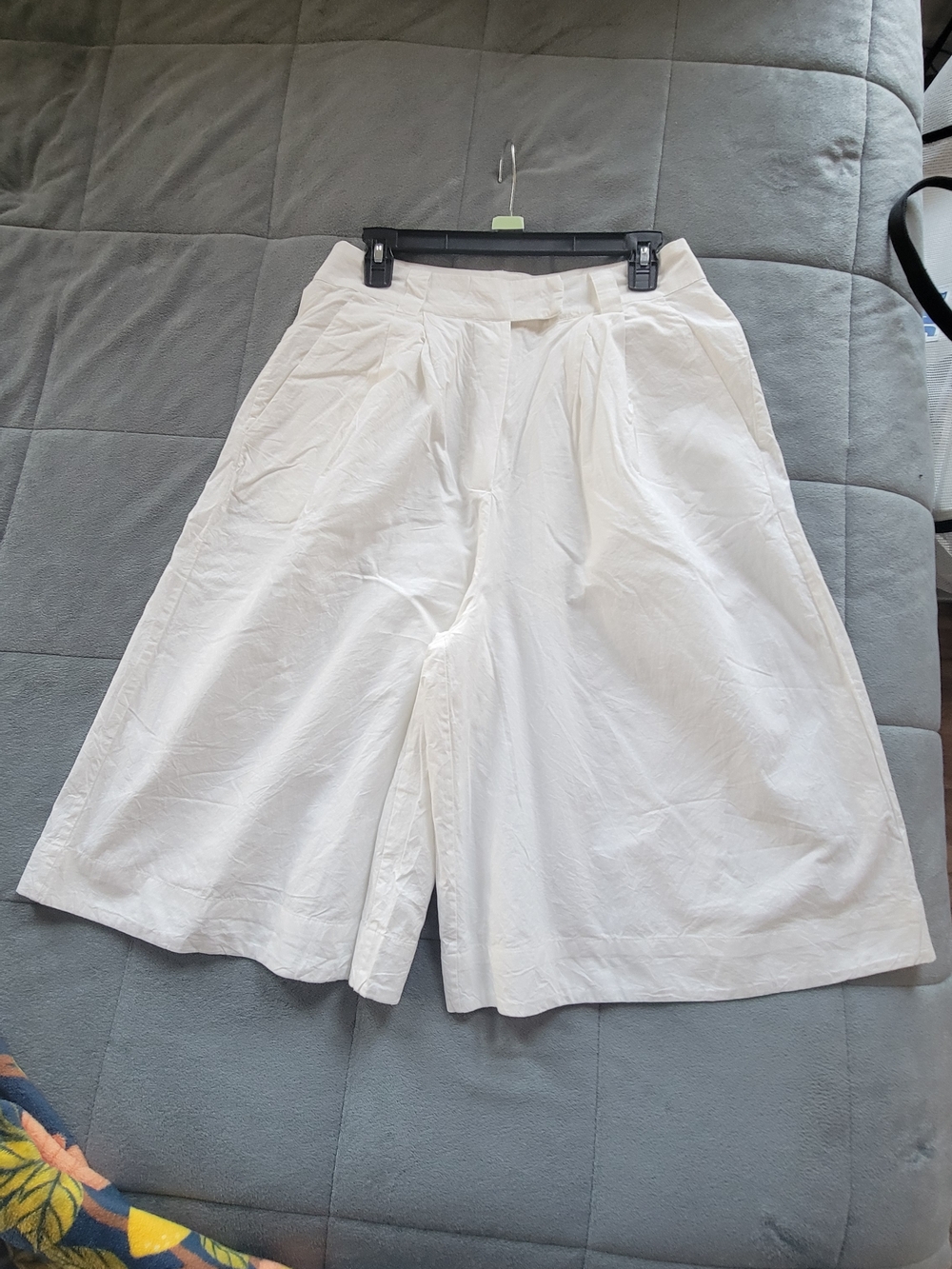 Free People White Wide-Leg Culotte Shorts
